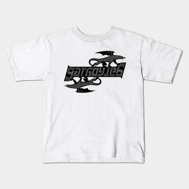 Gargoyles Ambigram Kids T-Shirt by Phoenix8341